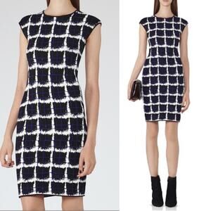 Reiss Vanessa Plaid Knit Dress